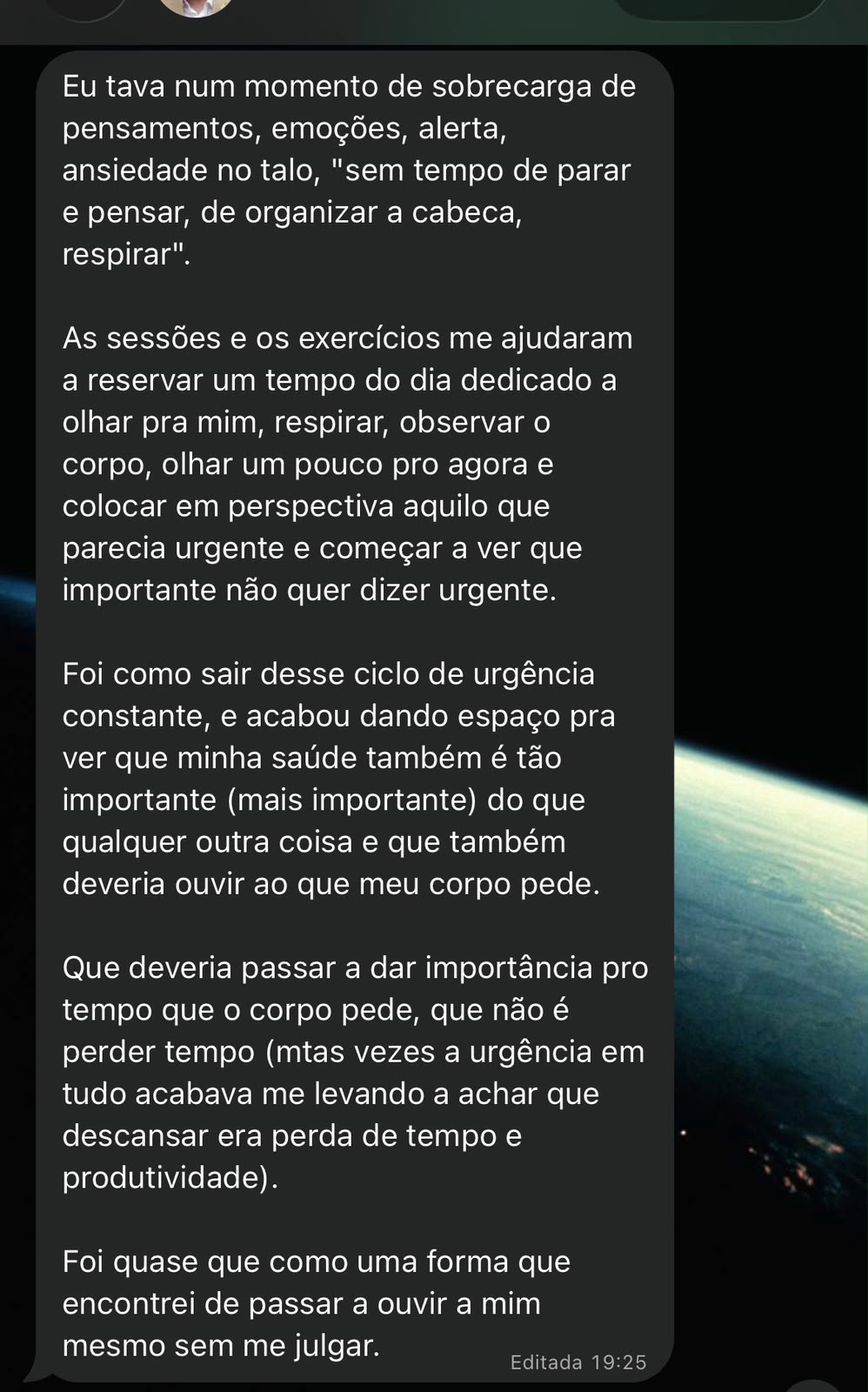 Print da conversa de WhatsApp com o José